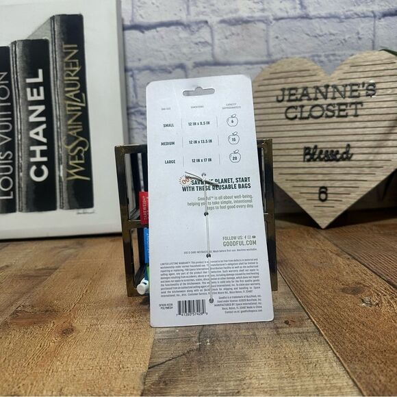 New 3 pc sets GOODFUL reusable produce storage bags small medium large - Picture 2 of 4